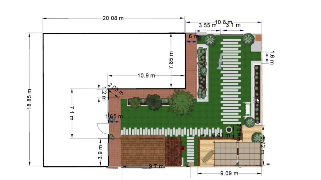 design grădină privată Timișoara